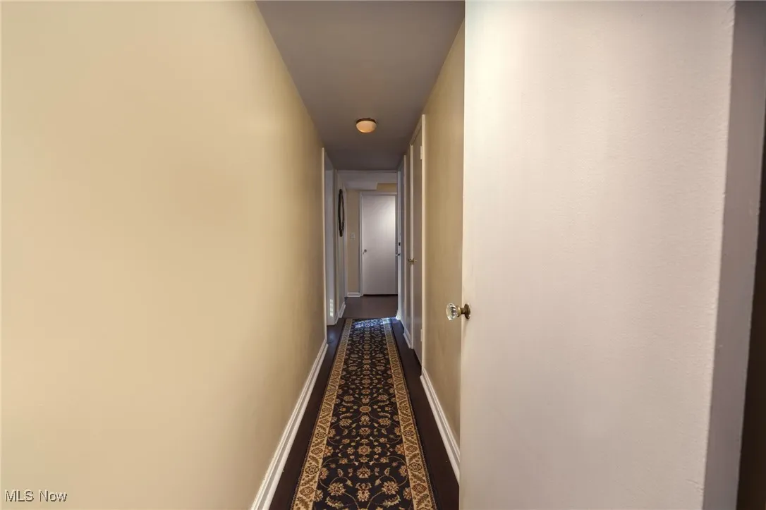 Hallway with baseboards