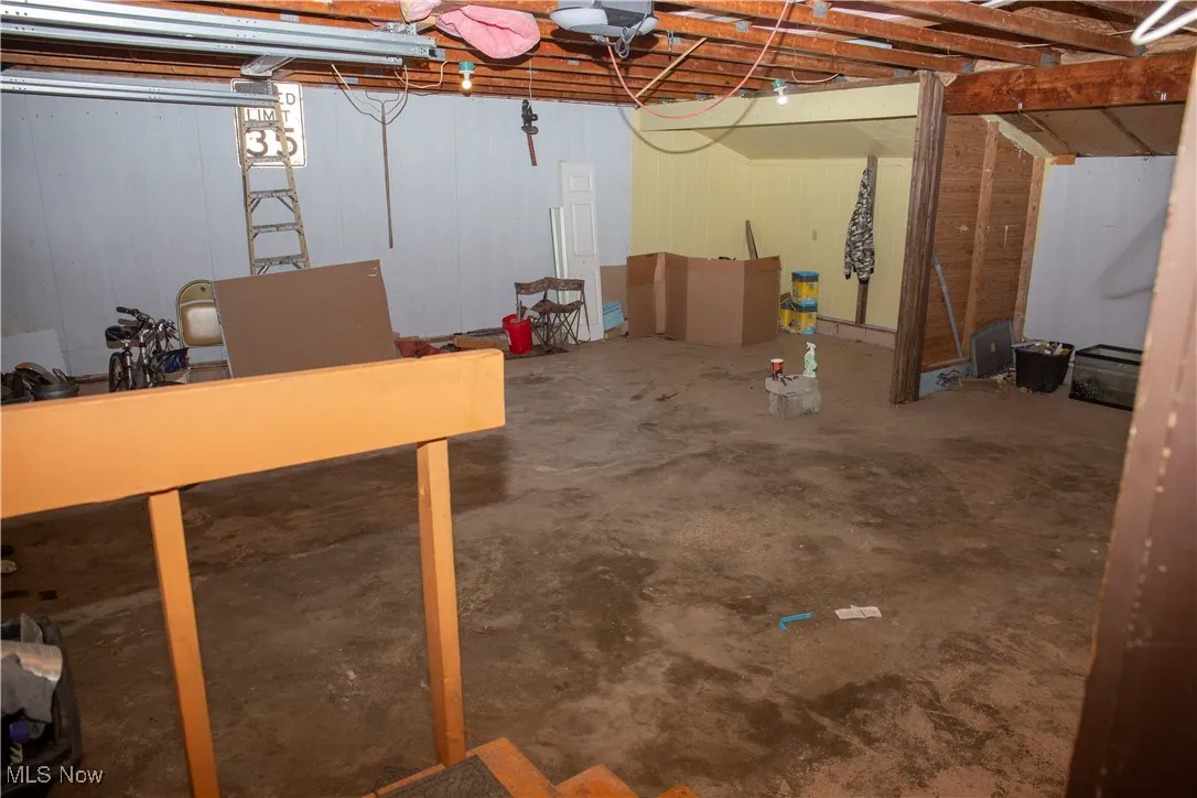 View of below grade area