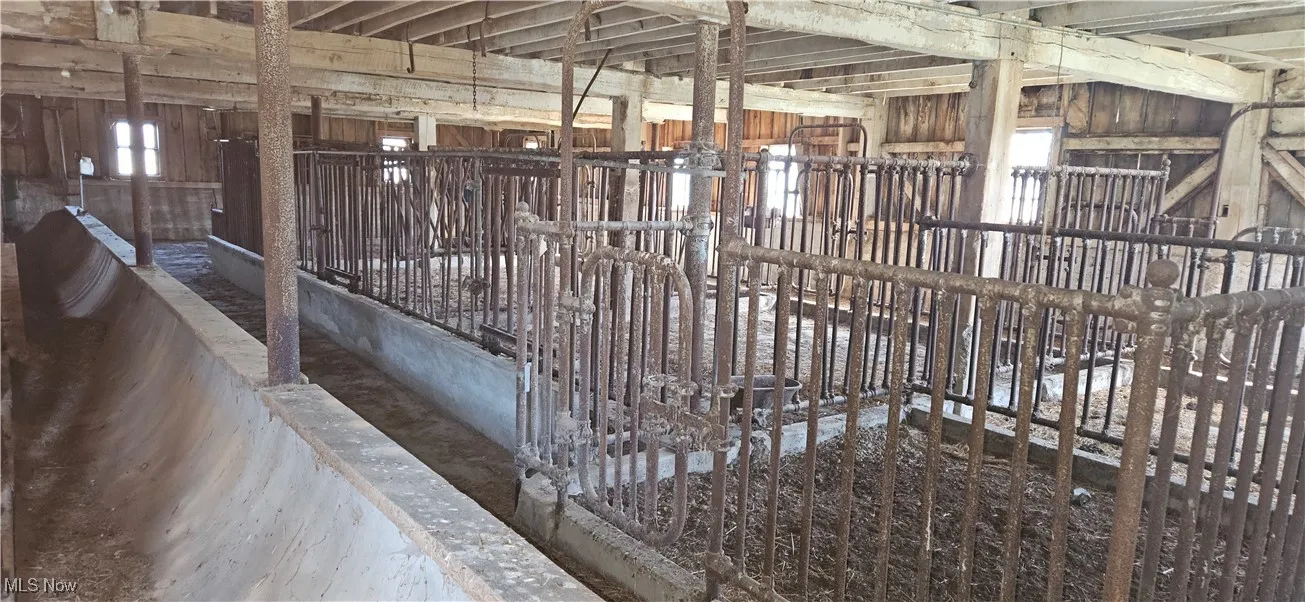 View of horse barn
