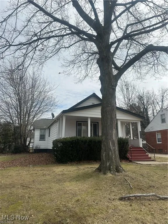 View of front of home with a front yard