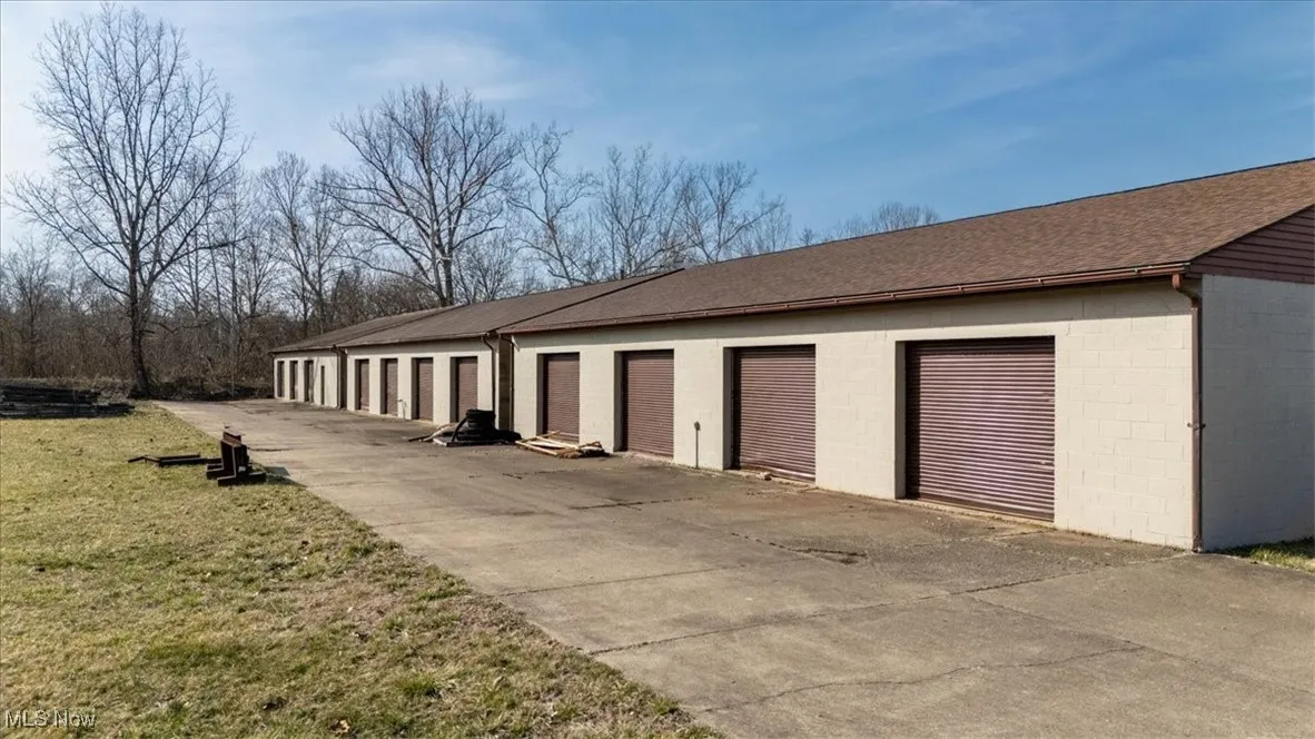 View of garages