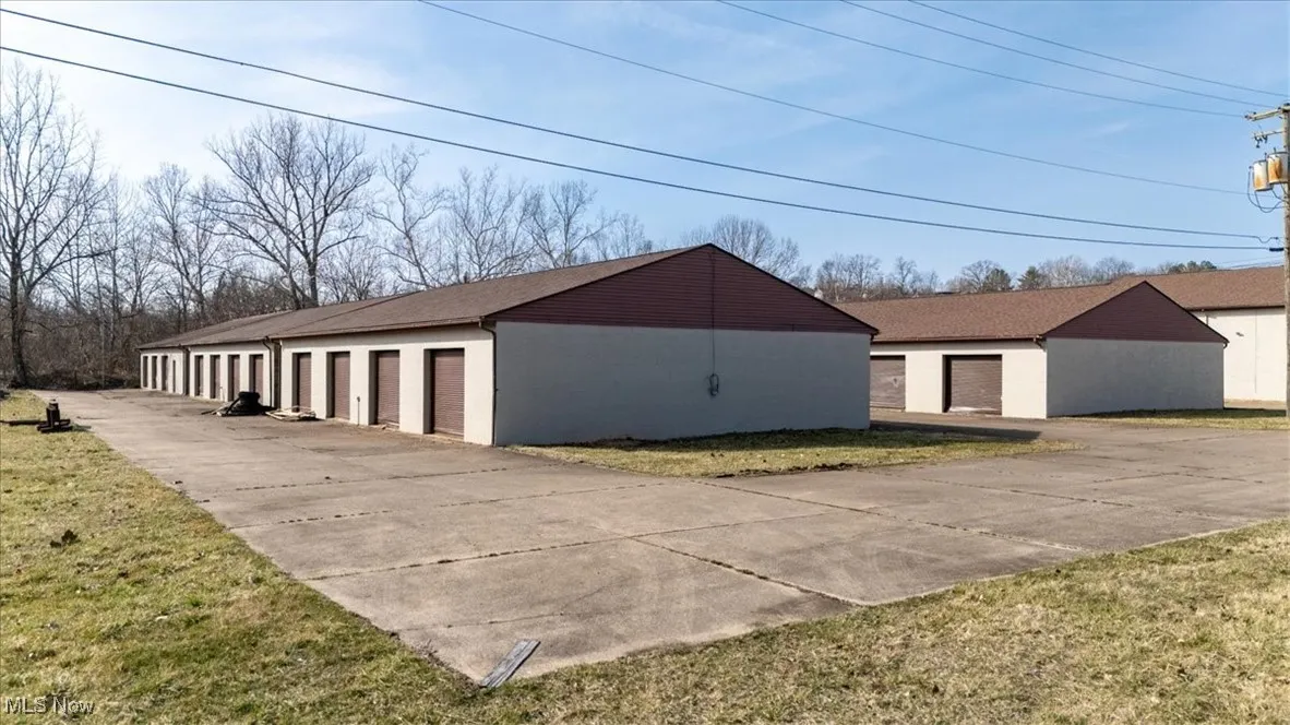 View of garages