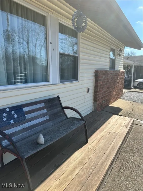 View of wooden deck