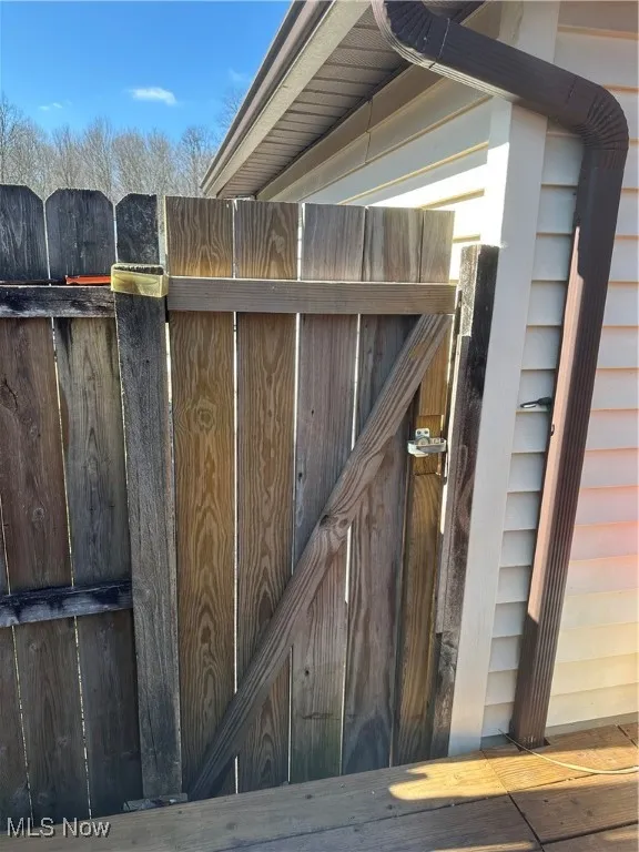 Backyard completely fenced in