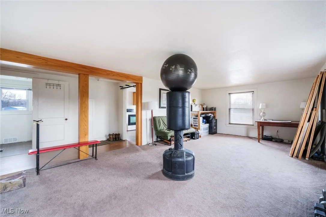 Upstairs apartment living space