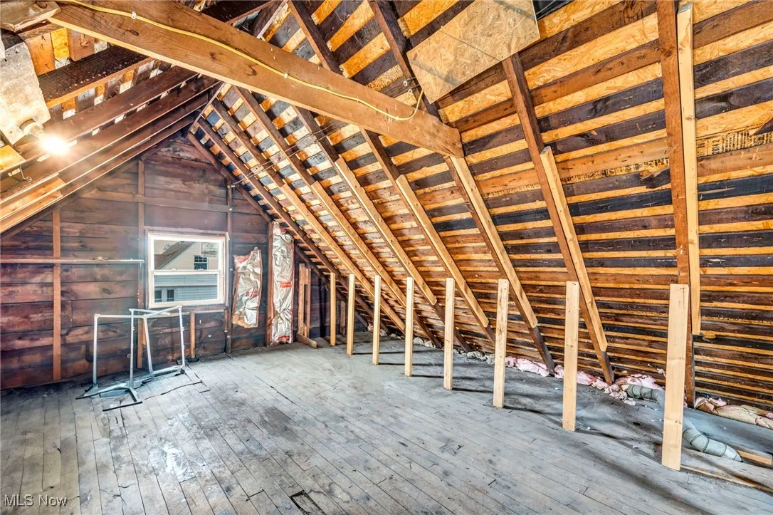View of unfinished attic
