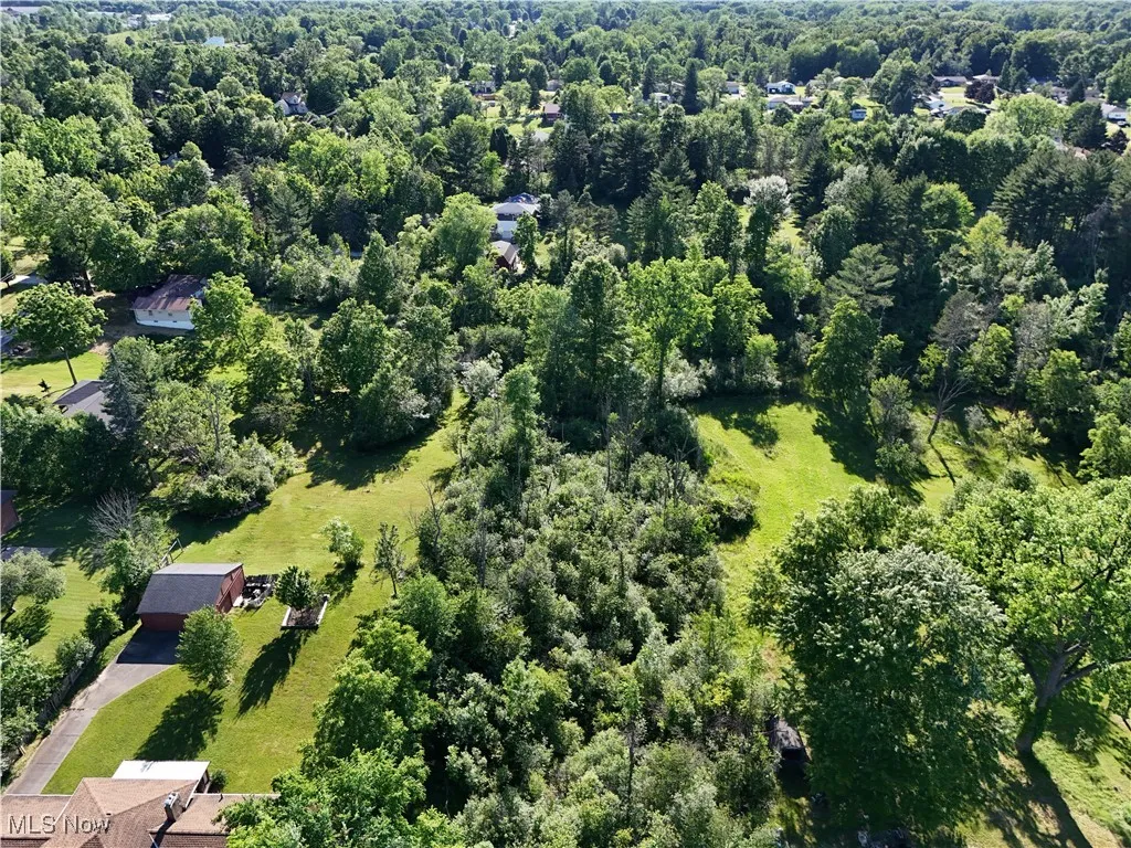 Aerial view with a view of trees