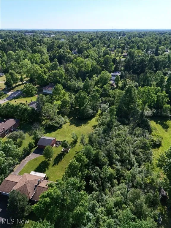 Bird's eye view featuring a view of trees