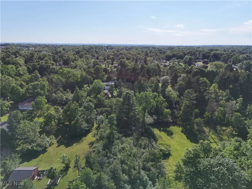 Aerial view featuring a view of trees