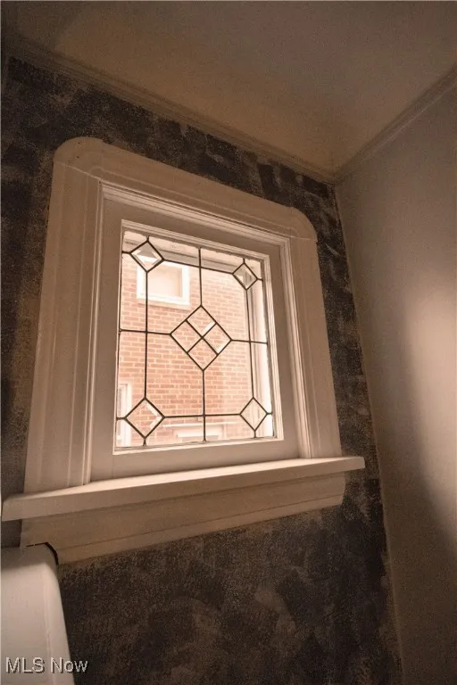 Lead glass window in living room