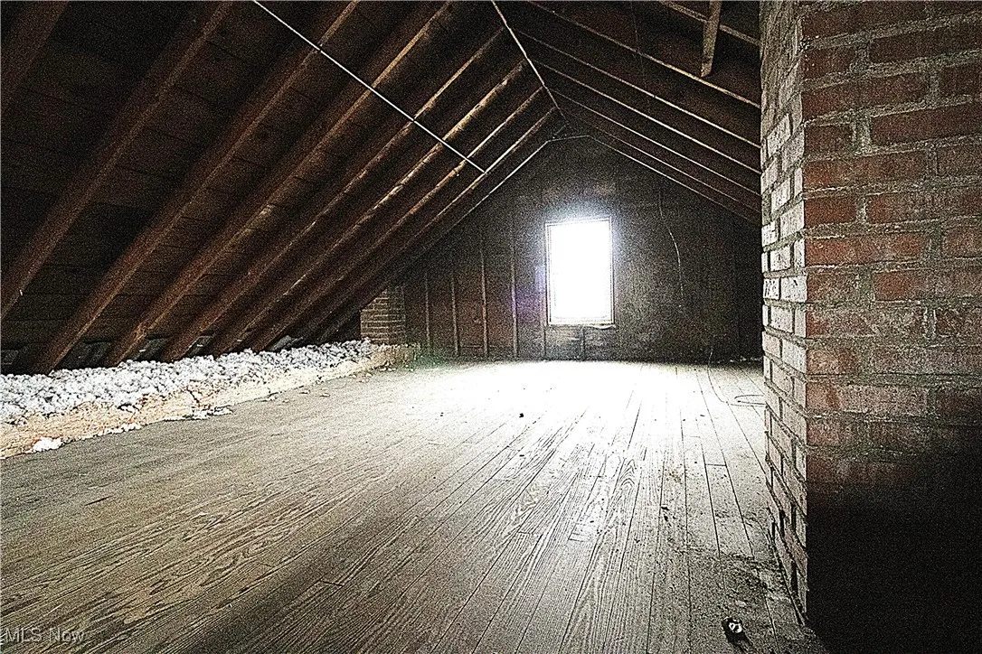 View of attic. Area can be finished to make additional living space