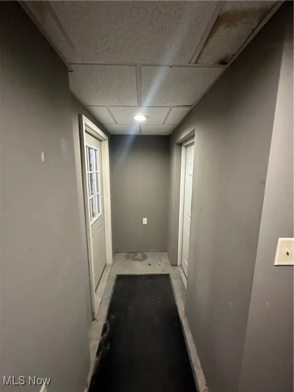 Hall with a drop ceiling