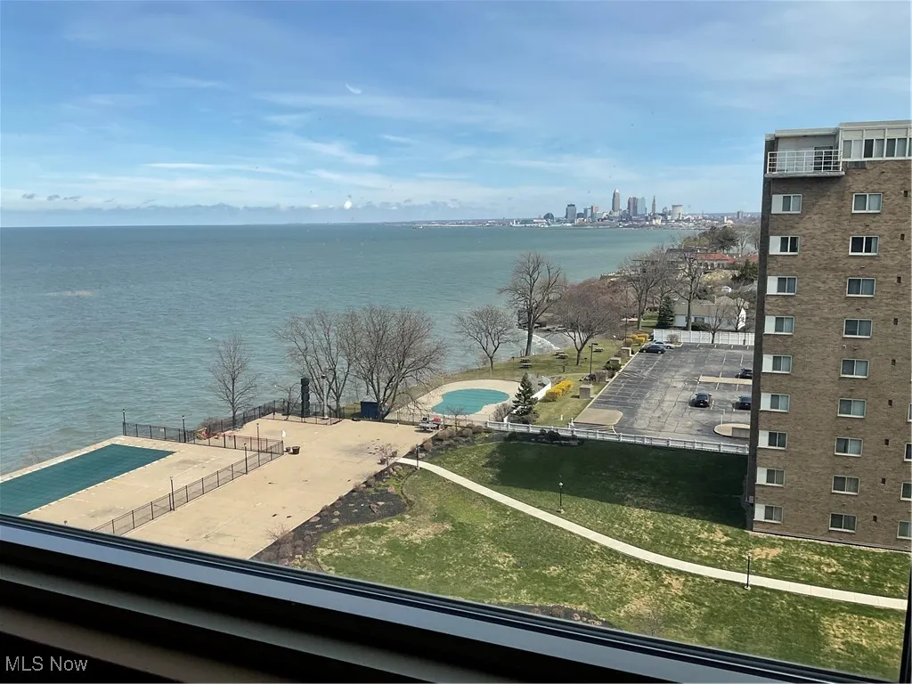 View of water feature featuring a view of city