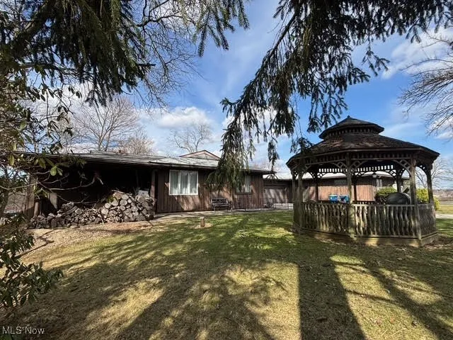 View of yard featuring a gazebo