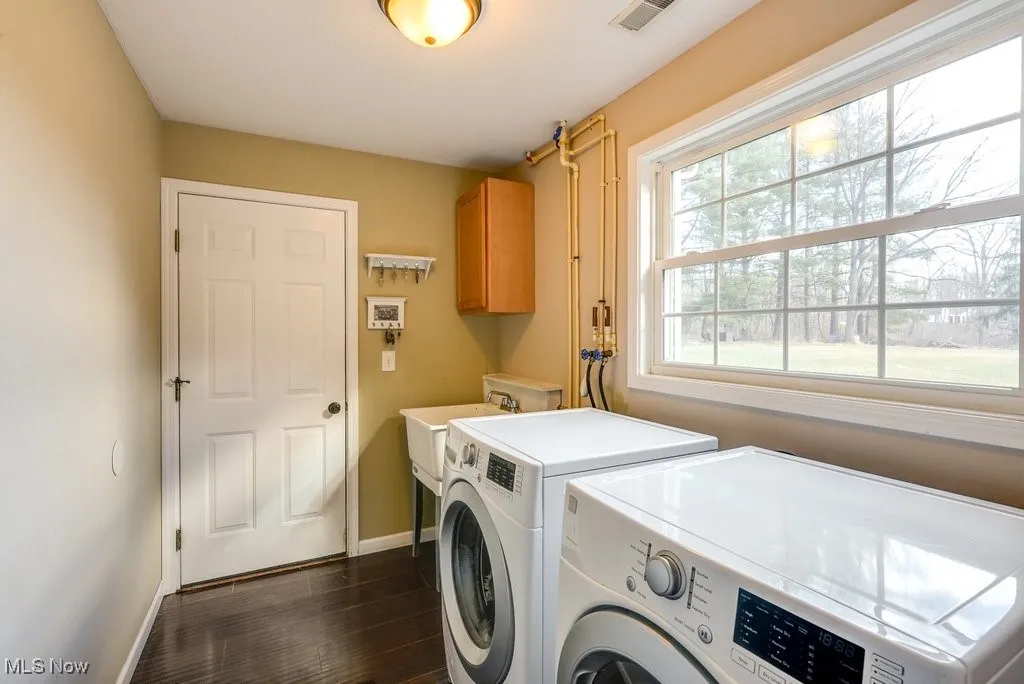 Main level laundry room.
