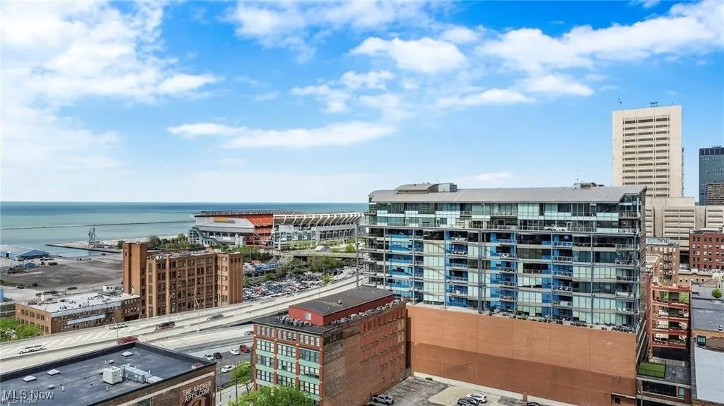 Property's view of city featuring a water view from common area terrace