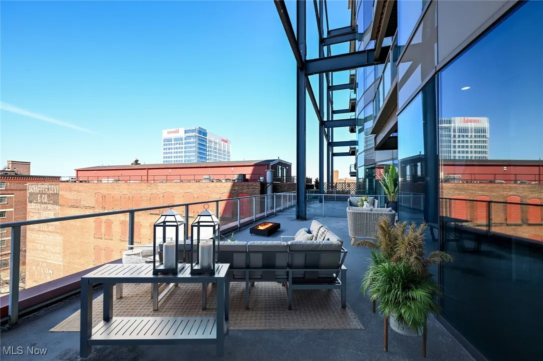 Virtually staged, Balcony featuring outdoor lounge area