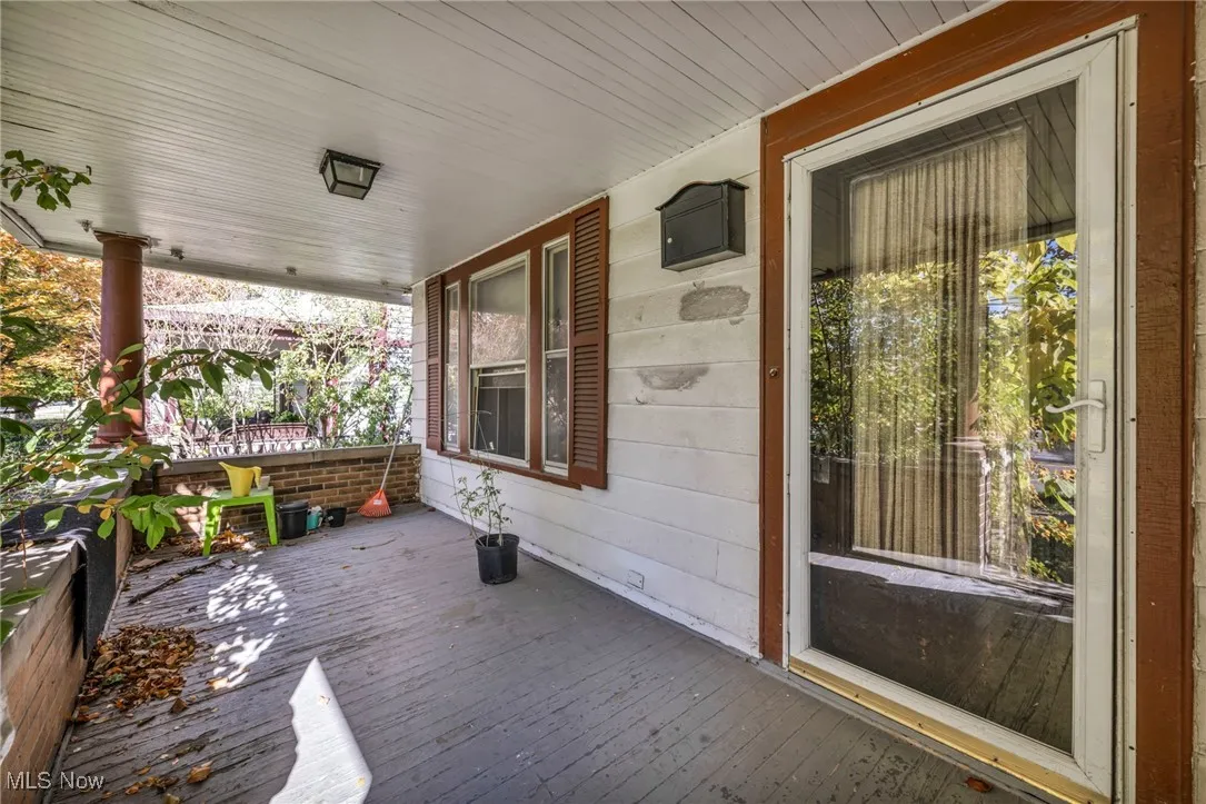 Deck with covered porch