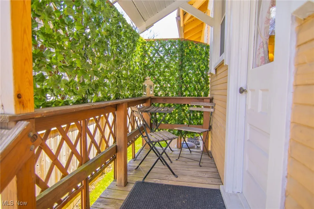 View of wooden terrace