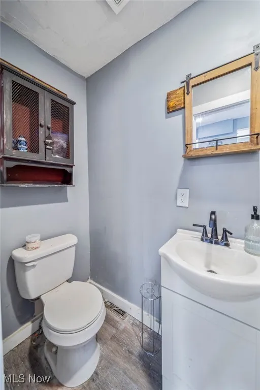 Powder room on first floor