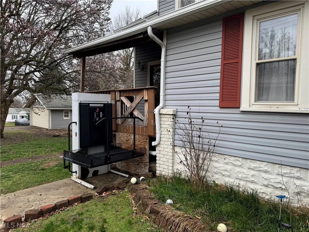 View of exterior and porch.