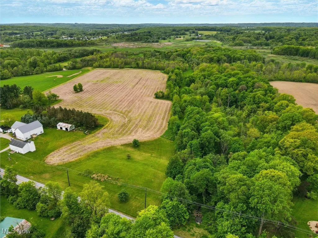 Aerial view of sparsely populated area