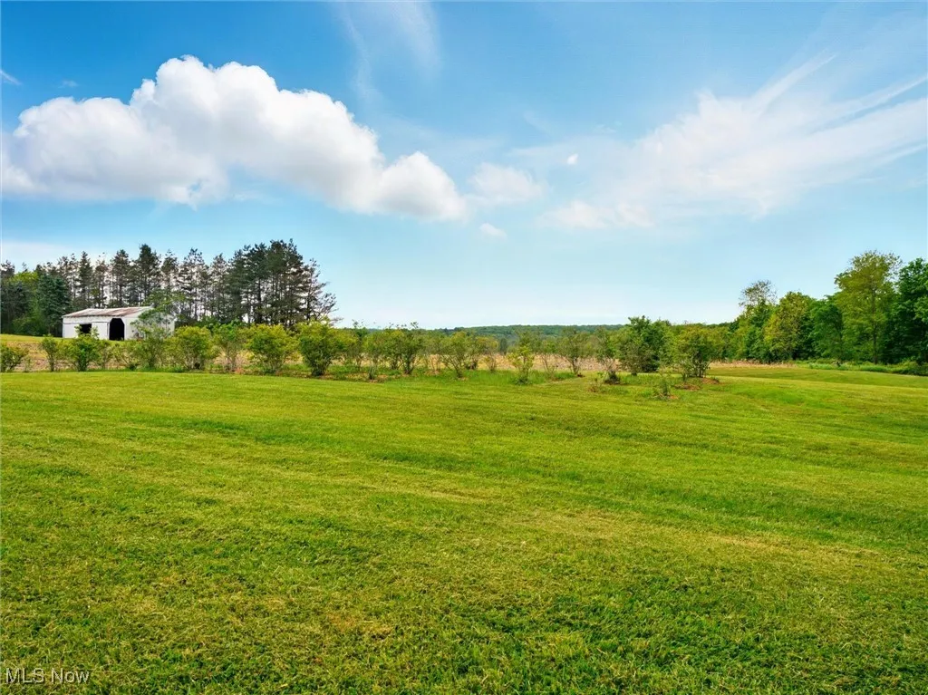 View of grassy yard featuring a view of countryside