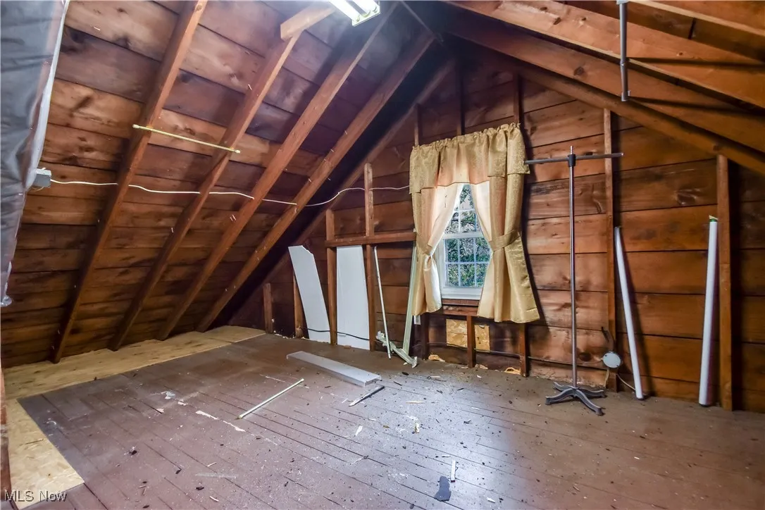 View of unfinished attic