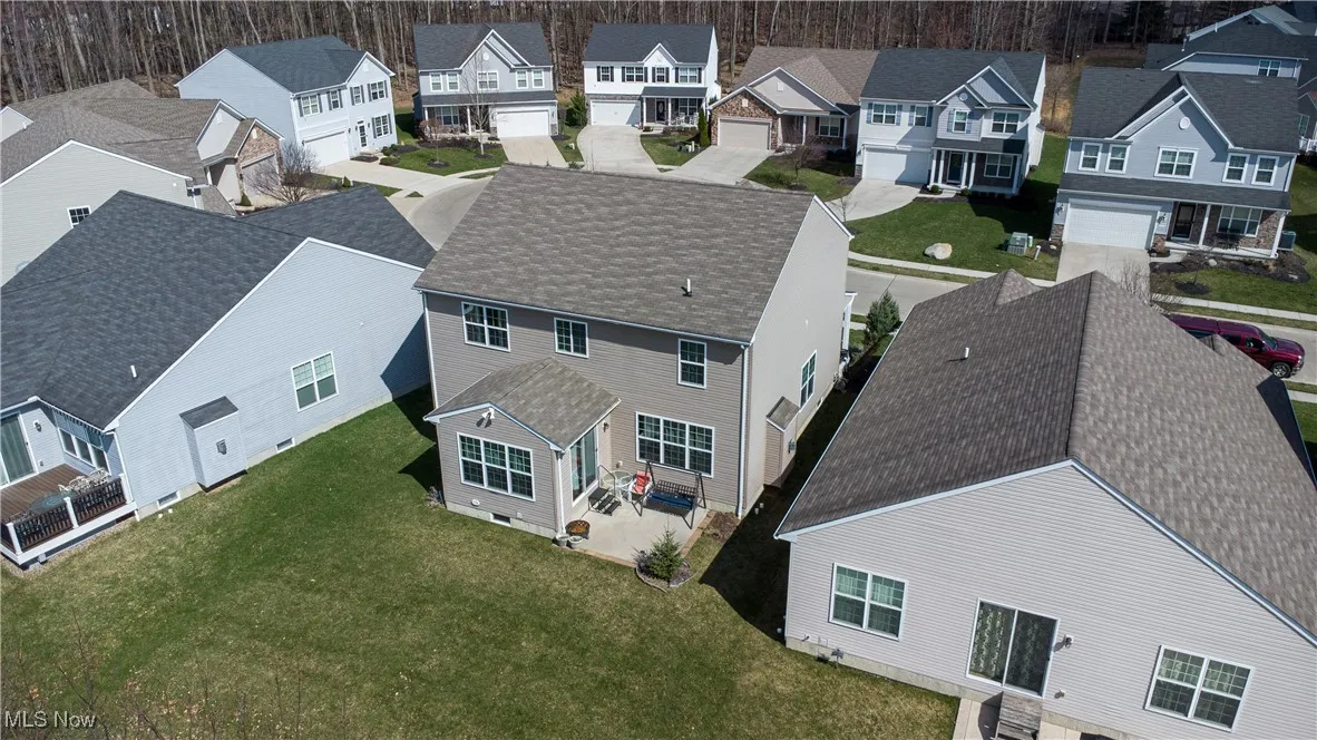 Aerial view with a residential view