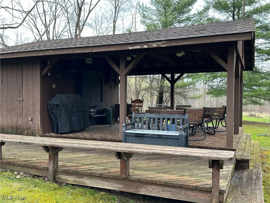 Deck with area for grilling