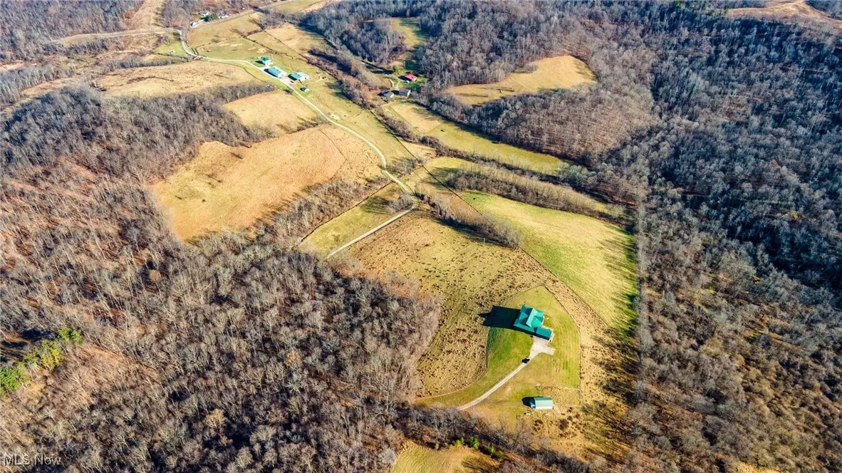 Aerial view with a rural view