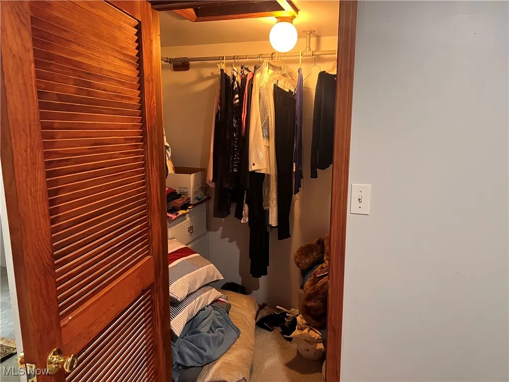 Walk in closet in bedroom