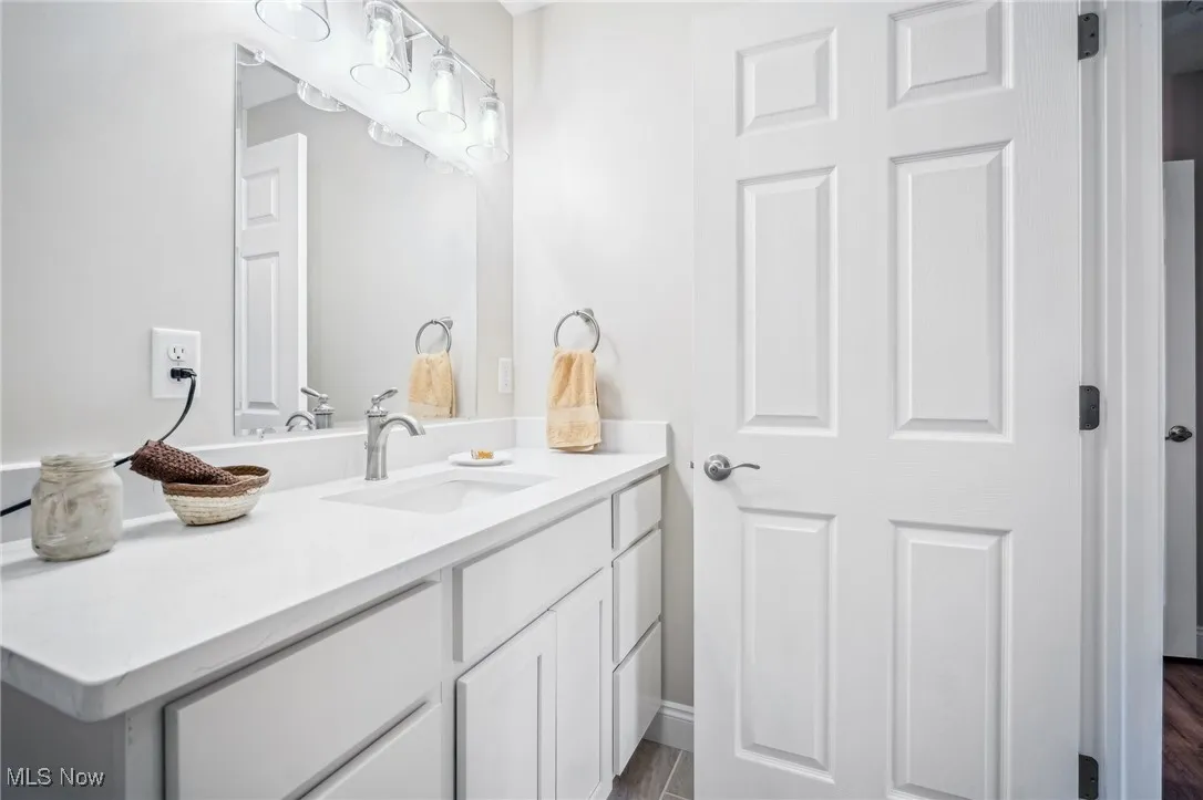 Bathroom featuring vanity