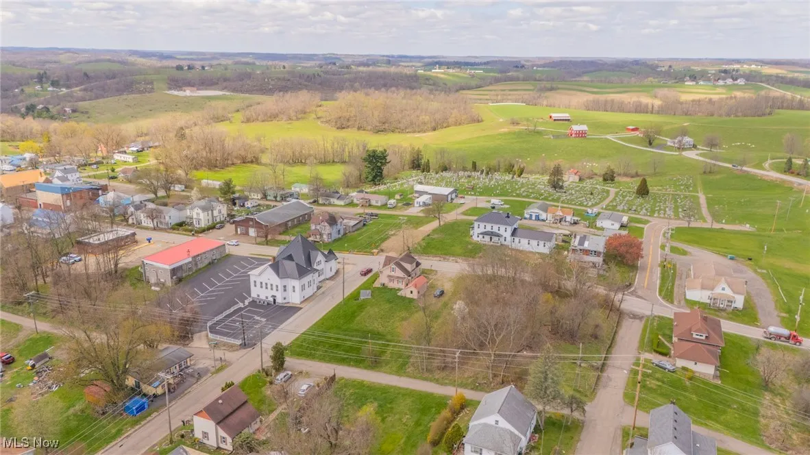 Aerial view with a rural view