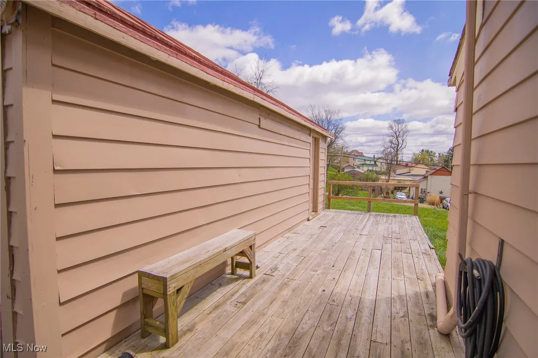 View of wooden deck