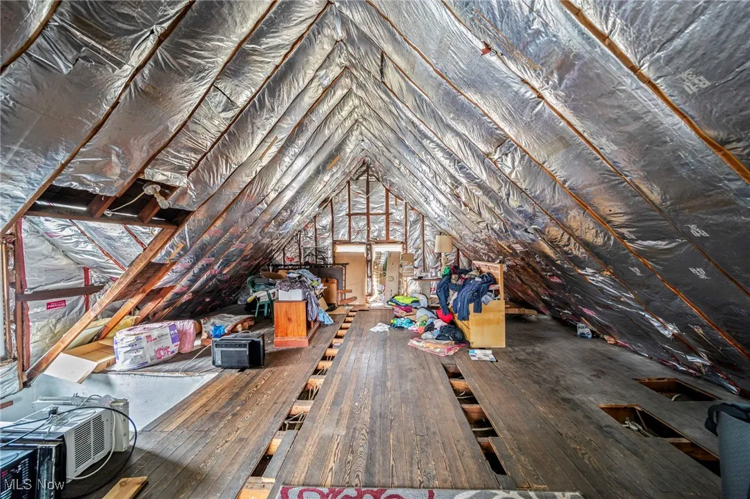 View of unfinished attic