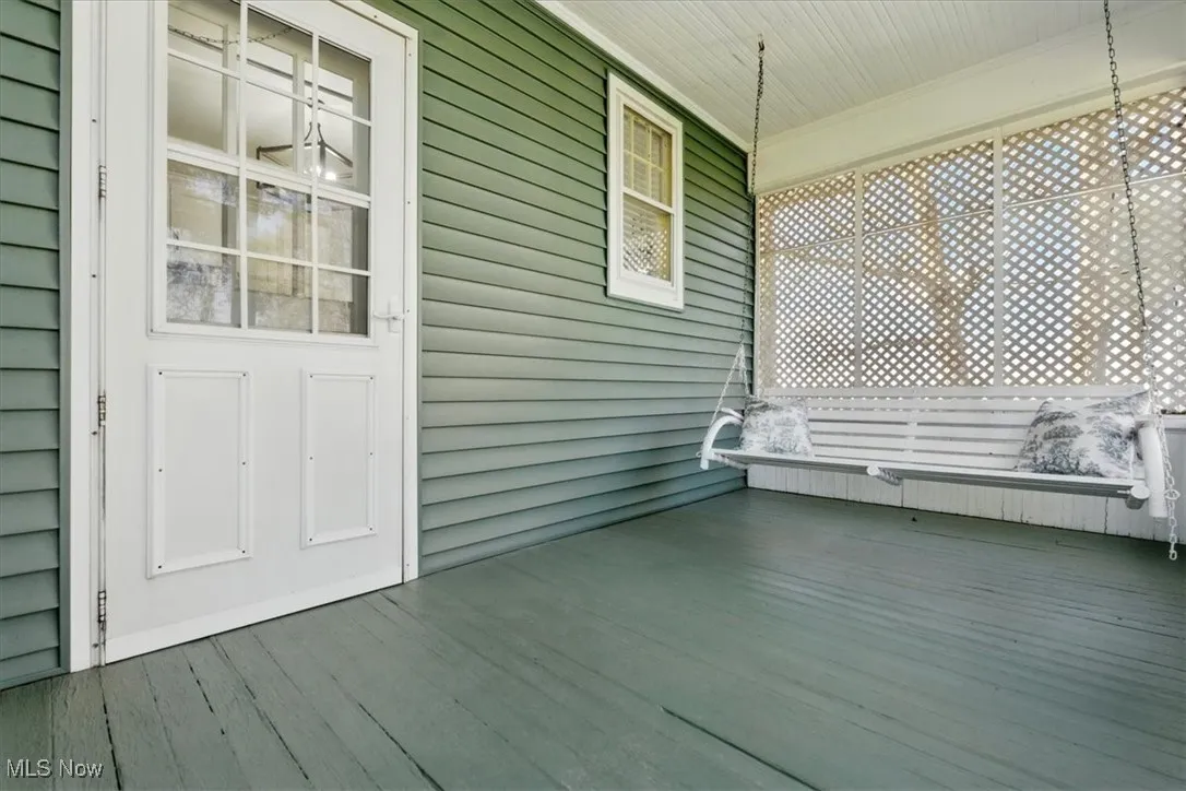 Screened porch with access off of the kitchen