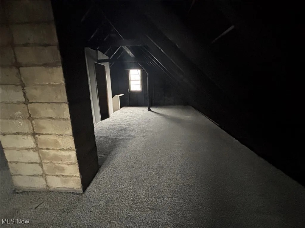 View of unfinished attic
