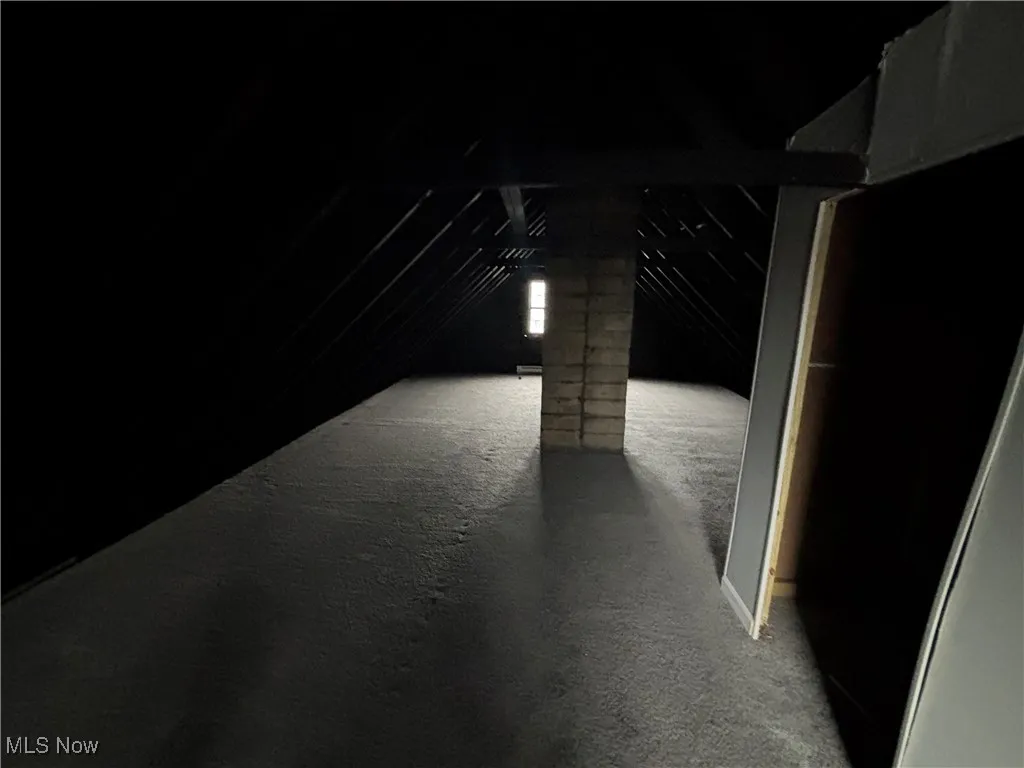 View of unfinished attic