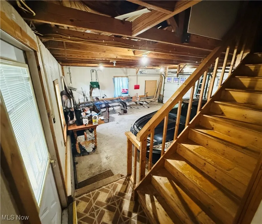 Basement with stairway