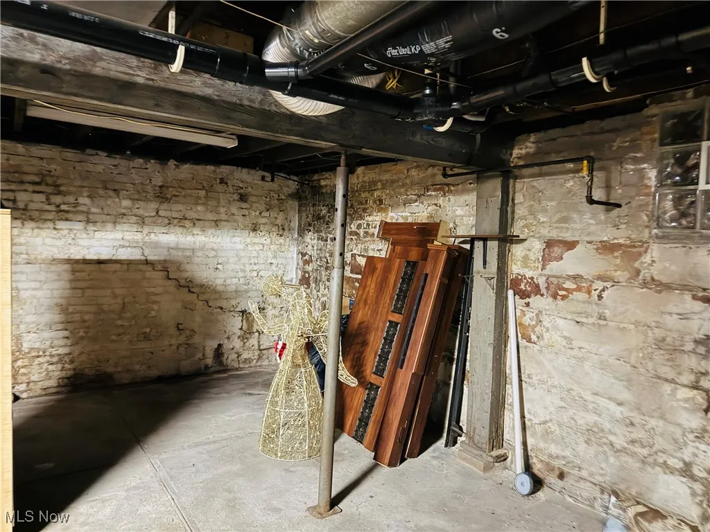 View of unfinished below grade area