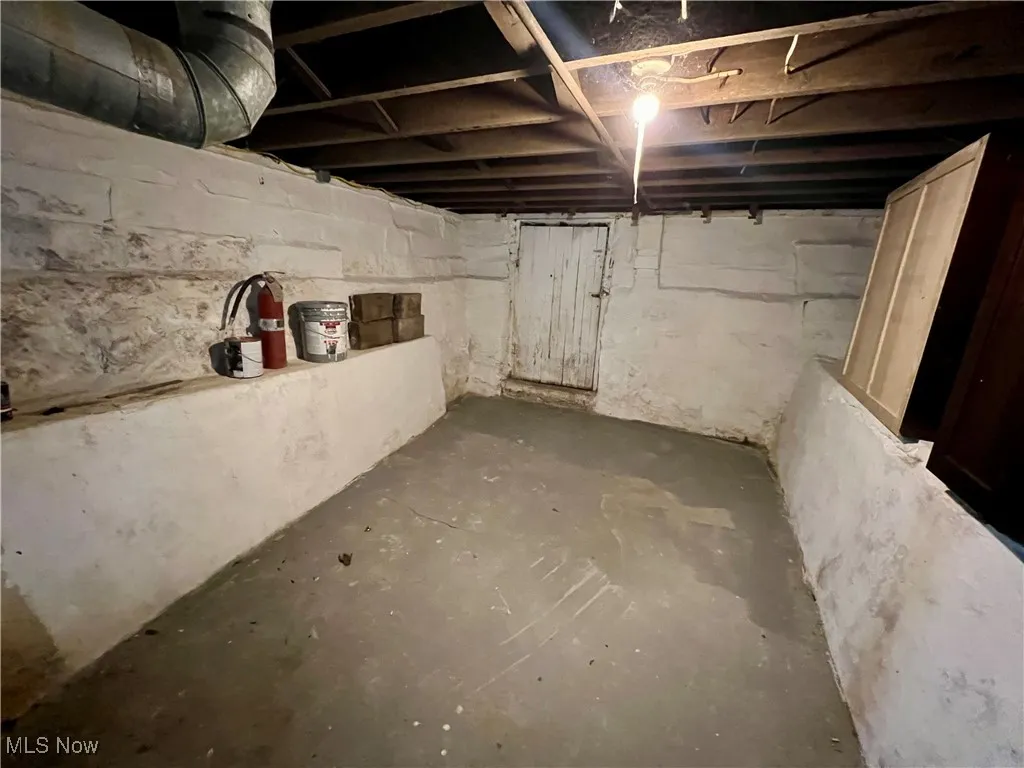 View of unfinished below grade area