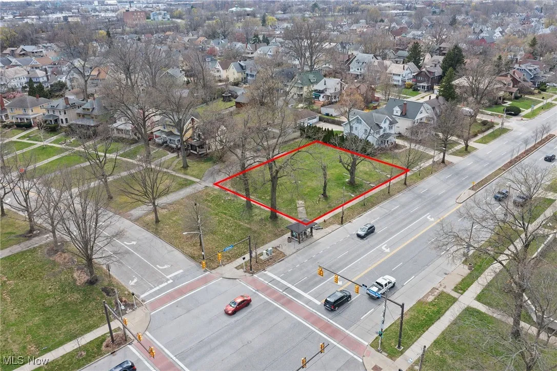 Drone / aerial view with a residential view