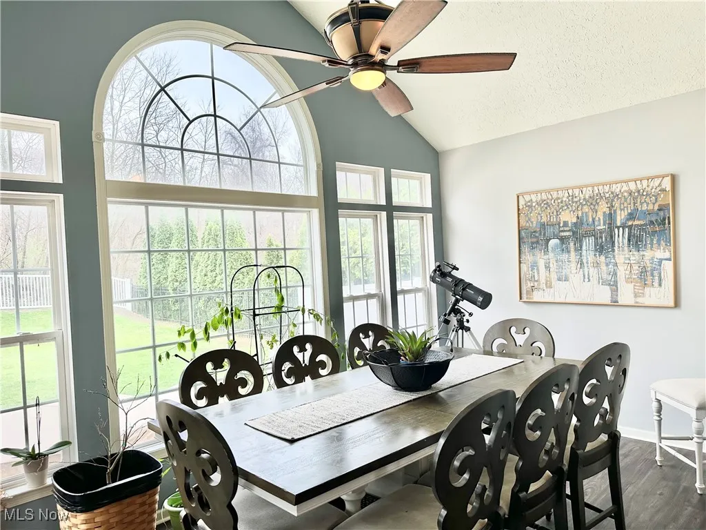 Morning room with a wall of glass windows