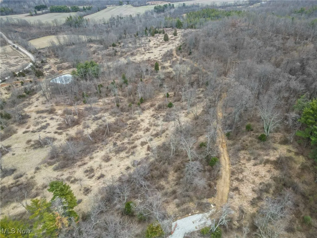 Aerial view with a rural view