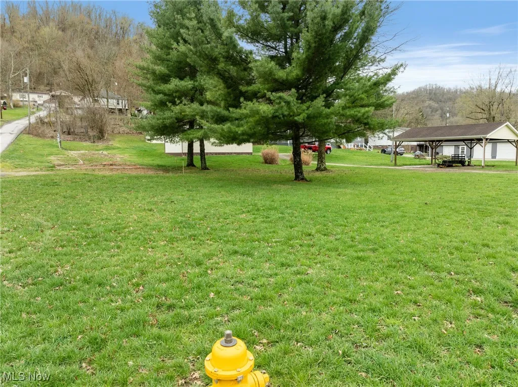 View of yard featuring a carport