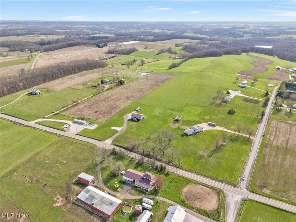 Aerial view featuring a rural view