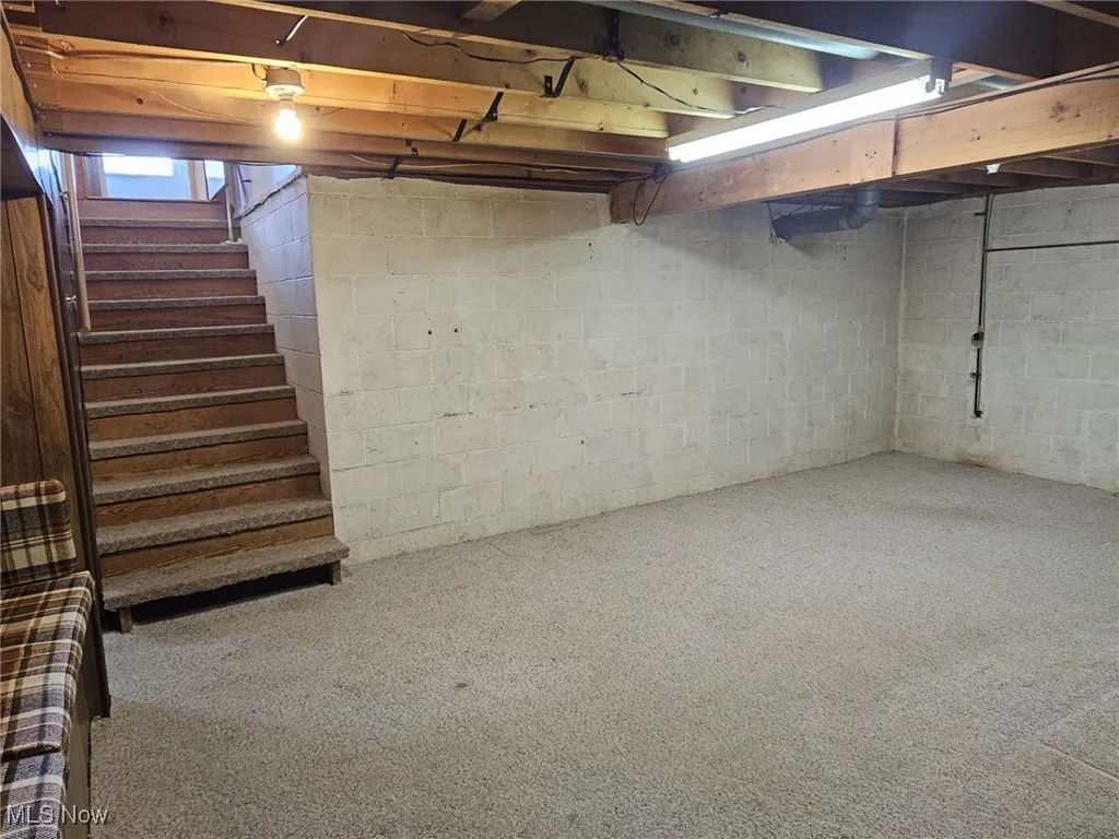 Partially finished recreation room