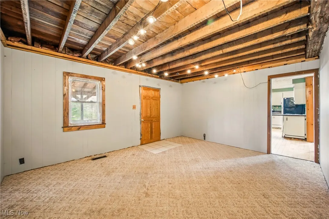 Bedroom off the kitchen area