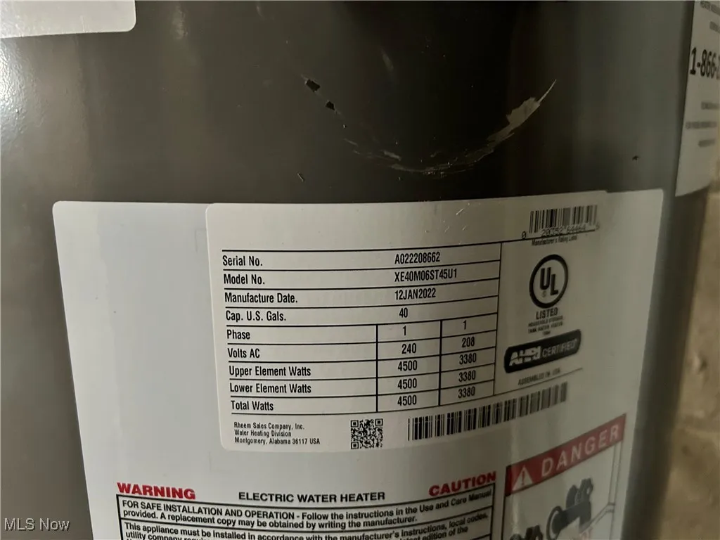 Room details featuring water heater
